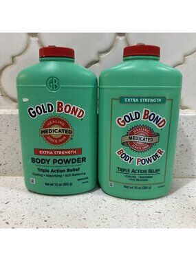 2 Gold Bond With TALC Extra Strength Body Powder Medicated 10oz Original Formula